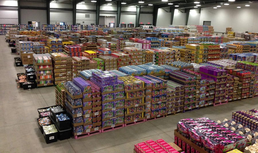 warehouse toy sale